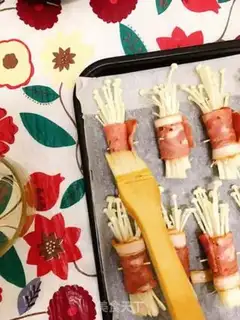 Make Bacon pins and mushrooms step 10