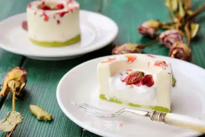 Make Rose milk mousse step 21