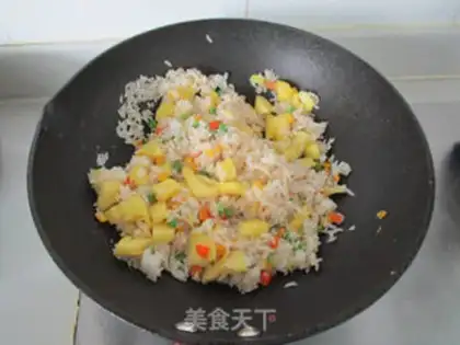 Make Pineapple shrimp rice step 7