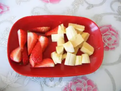 Make Strawberry banana toast pudding step 2