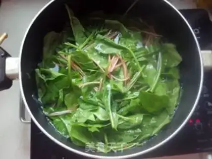 Make Fan spinach step 3