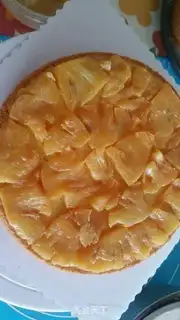 Make Caramel pineapple and fruit cake step 5