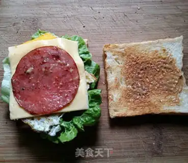 Make Ham cheese sandwich step 8
