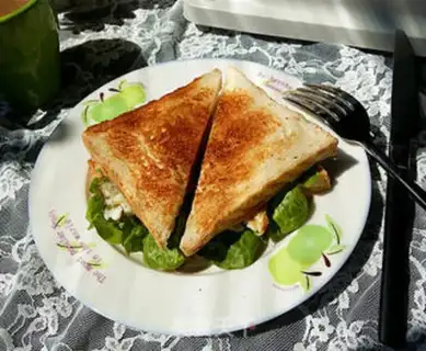 Make Ham cheese sandwich step 10