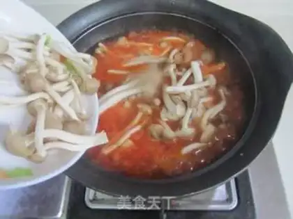 Make Crab mushroom tofu tomato soup step 5