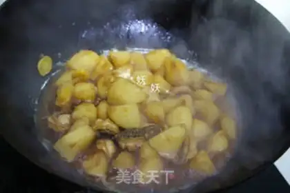 Make Potato fried abalone step 6
