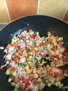 Make Pineapple rice step 8