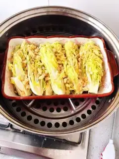 Make Garlic fans steaming doll food step 4