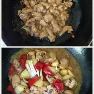 Make Curry potato chicken step 4