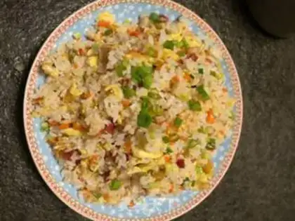 Make Ham eggs for rice step 5