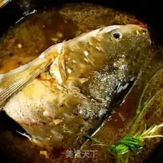 Make Red-burned fish head step 6