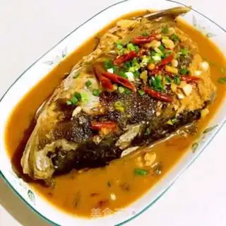 Make Red-burned fish head step 8