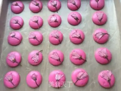 Make French cherry macaron step 8