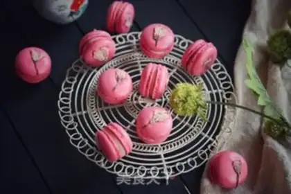 Make French cherry macaron step 15