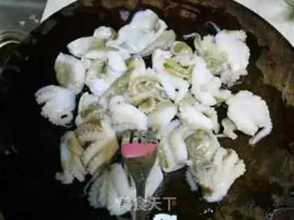 Make Lemon mustard spicy octopus step 1