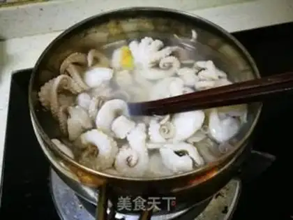 Make Lemon mustard spicy octopus step 3