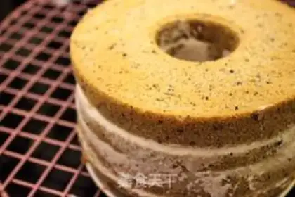Make Black sesame ricin cake step 15