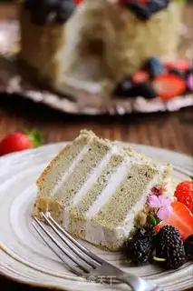 Make Black sesame ricin cake step 21