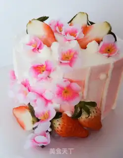 Make A flower cake step 17
