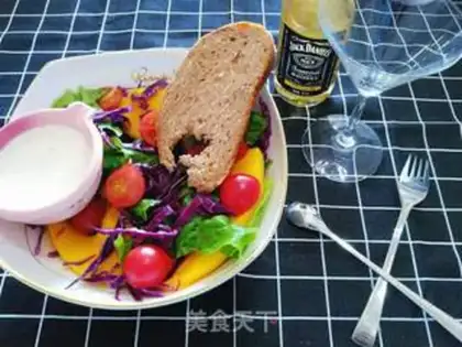 Make Cream-cream-fruit chicken salad step 4