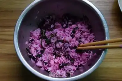 Make Pink purple rolls step 4