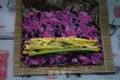 Make Pink purple rolls step 5
