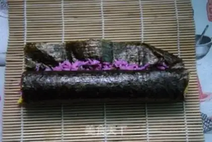 Make Pink purple rolls step 6
