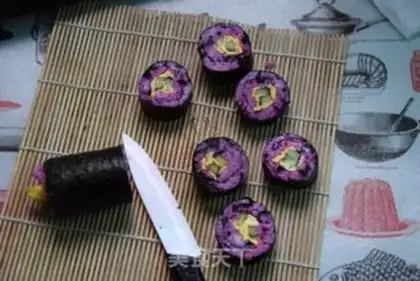 Make Pink purple rolls step 7