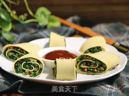 Make Maran head pine leaf rolls step 9