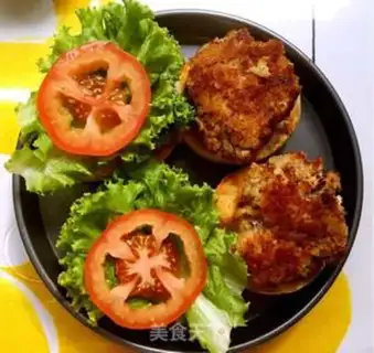 Make Spicy chicken leg burger step 4
