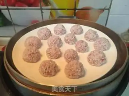 Make Pearl rice balls step 7