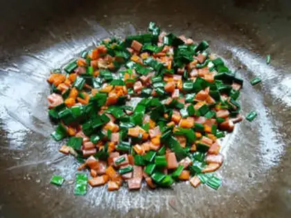 Make Shrimp egg fried rice step 7