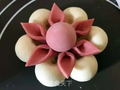 Make Flower buns step 14