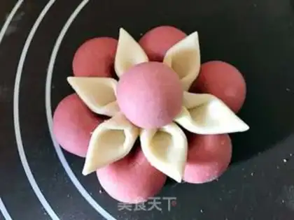 Make Flower buns step 15