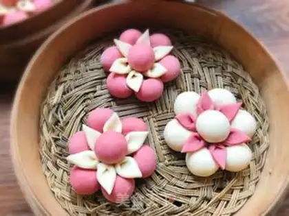 Make Flower buns step 17