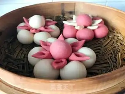 Make Flower buns step 18