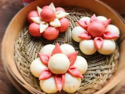 Make Flower buns step 19