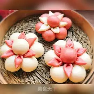 Make Flower buns step 20