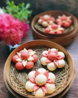 Make Flower buns step 21