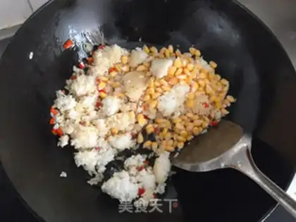 Make Cream corn fried rice step 4