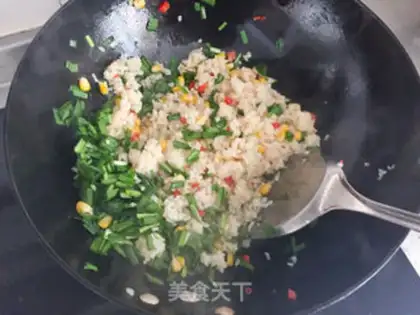 Make Cream corn fried rice step 6