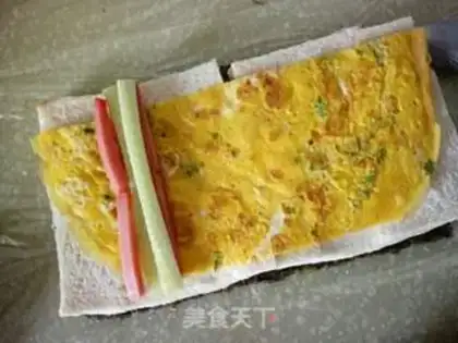 Make Bread egg rolls step 7