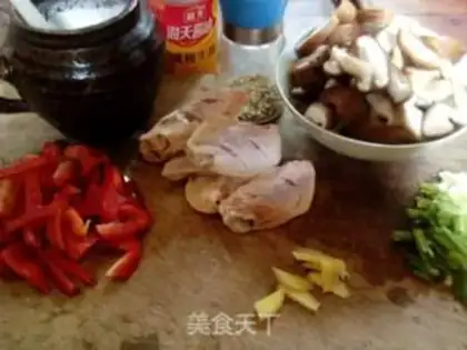 Make Chicken wings, mushrooms step 0