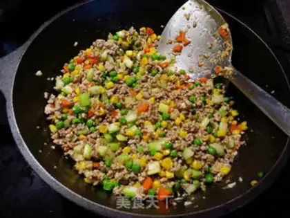 Make Meat and vegetable grains step 5