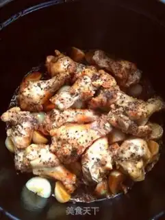 Make A black chicken with no water and garlic step 10