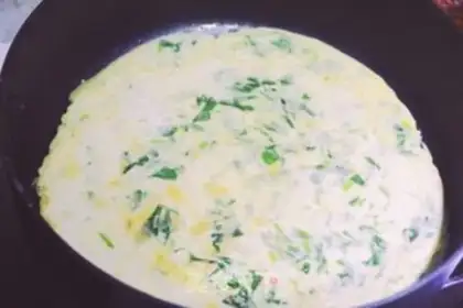 Make Shrimp spinach step 4