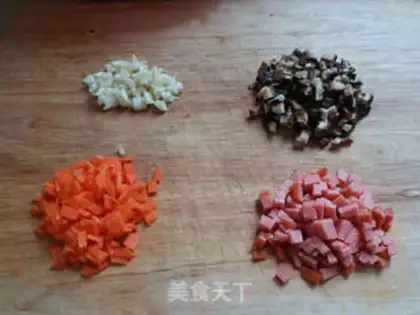 Make Shrimp egg fried rice step 2