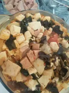Make Hot cabbage tofu pot step 6