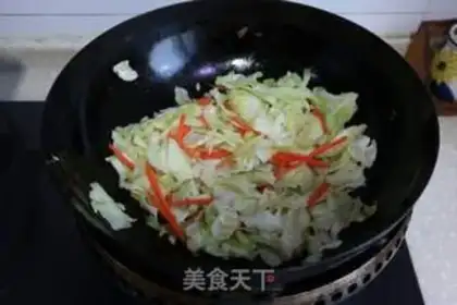 Make Sesame peppers and cabbage step 2