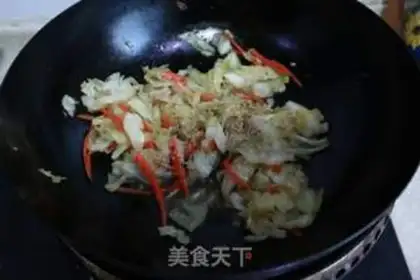 Make Sesame peppers and cabbage step 3